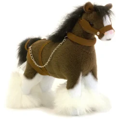 Plush Lifelike Clydesdale Horses Small & Large Size