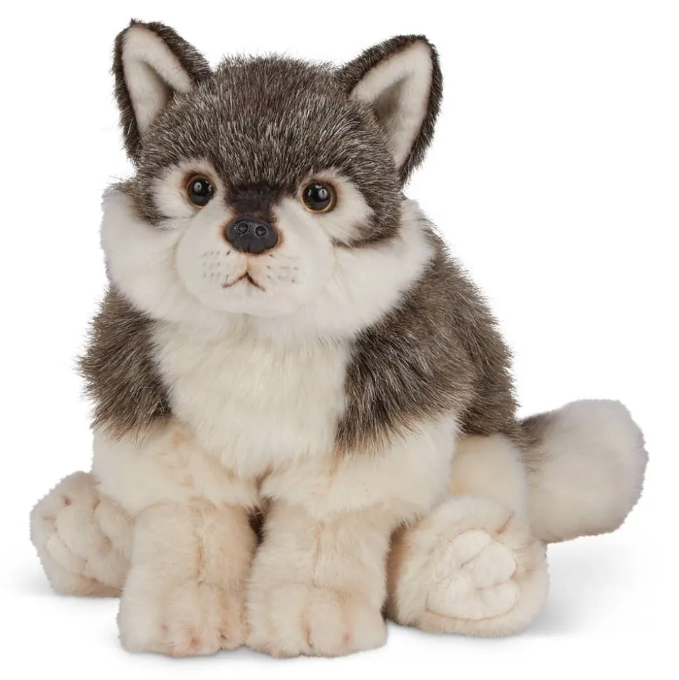 Plush Lifelike Posable Wolf by Bearington