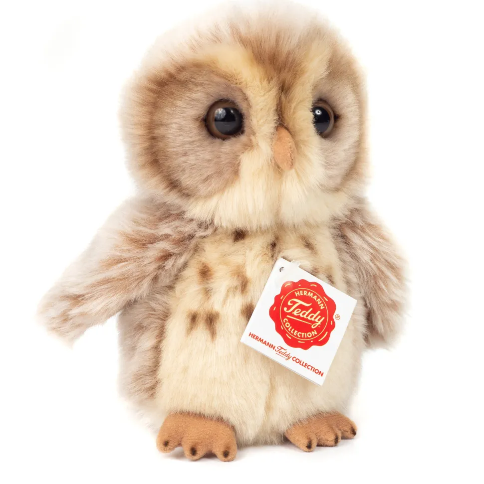Plush Light Brown Barn Owl 16 cm or 20cm - plush toy by Teddy Hermann Nature Collection