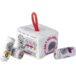 Plush Parody Pet Activity Set-White Paw for Dogs Fun Plush for Dog