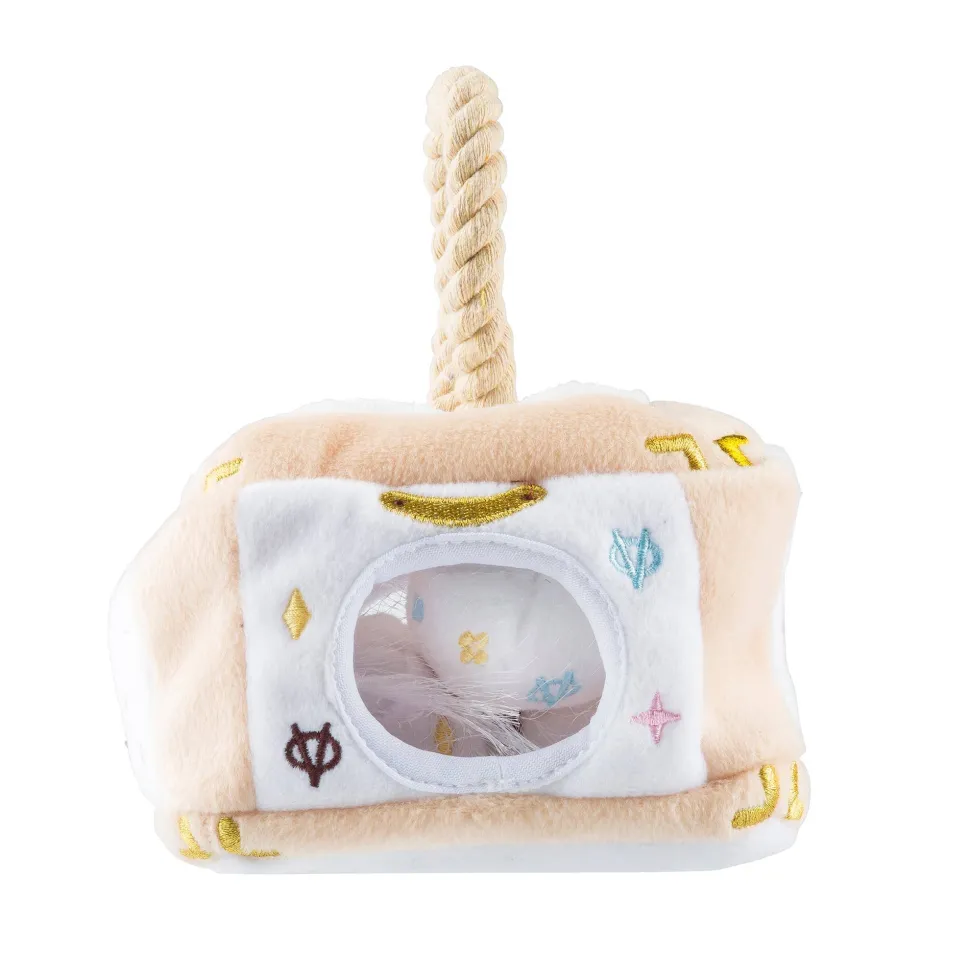 Plush Parody Pet Chew Toy White Chewy Vuiton Interactive Trunk for Dogs Fun Dog Toy