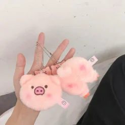 Plush Pig Butt and Face Key Chains Purse Decorations Pin