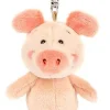 Plush Pig Keychains, 4" Stuffed Piggy 4 Varieties