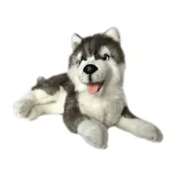 Plush Realistic Husky Size 44cm/17″