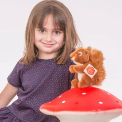 Plush Red Squirrel with Tufted Ears 14 cm - plush toy by Teddy Hermann