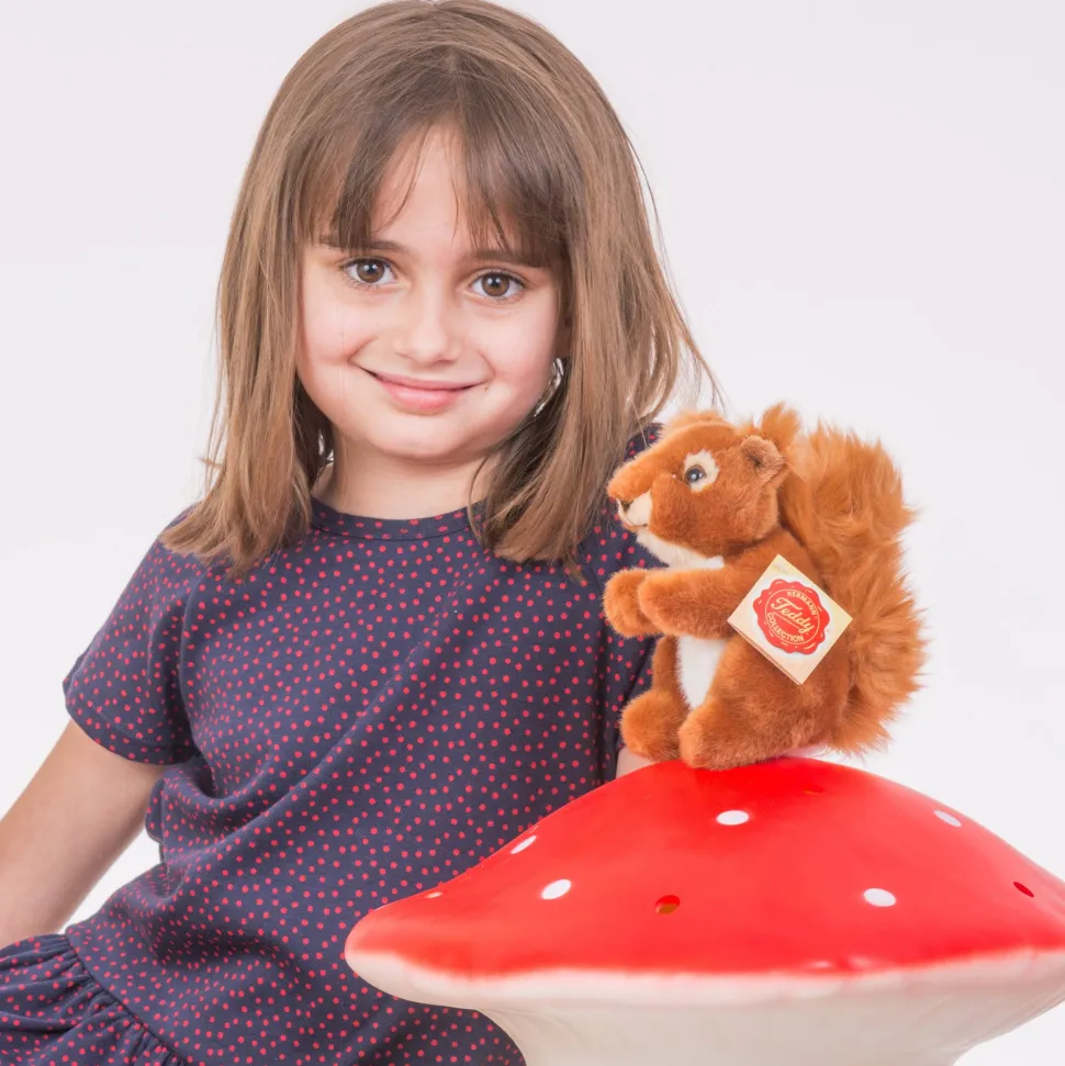 Plush Red Squirrel with Tufted Ears 14 cm - plush toy by Teddy Hermann