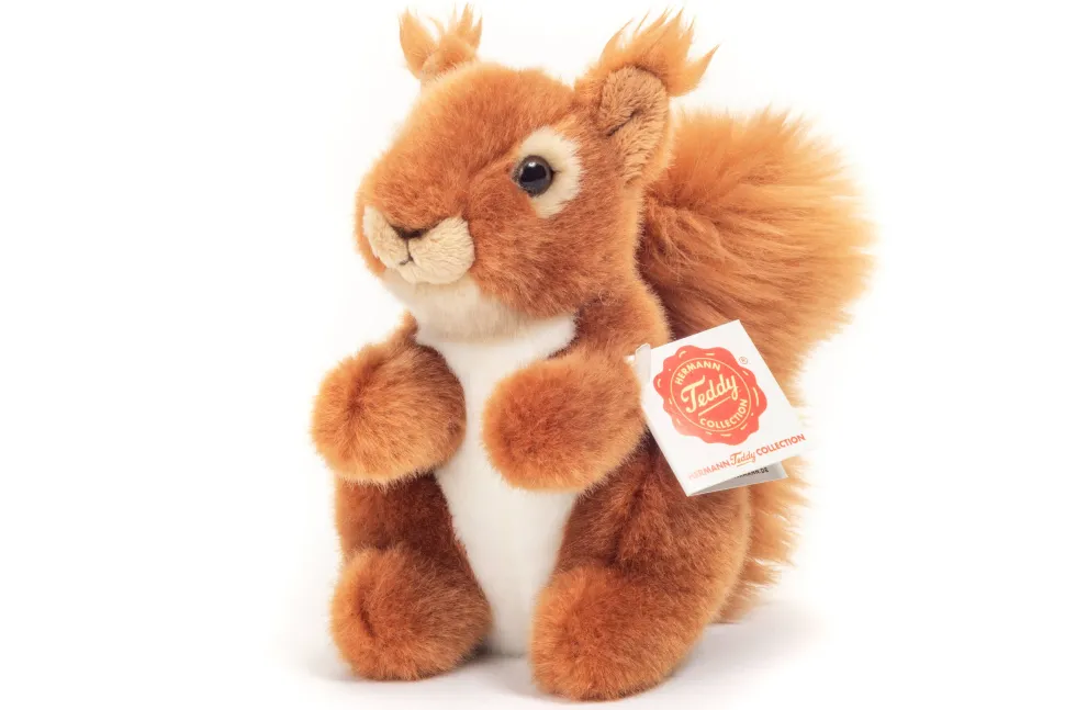 Plush Red Squirrel with Tufted Ears 14 cm - plush toy by Teddy Hermann