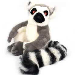 Plush Ring-Tailed Lemur 21 Inch Realistic Stuffed Animal