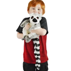 Plush Ring-Tailed Lemur 21 Inch Realistic Stuffed Animal