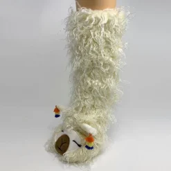 Plush Shaggy Llama Knee High Slipper Socks Beautiful, Cute, Luxurious! *