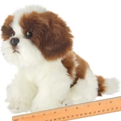 Plush Shih Tzu-Bentley by Bearington Stuffed Fluffy Brown & White Puppy Dog