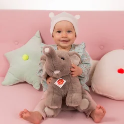 Plush Sitting Elephant 35 cm by Teddy Hermann