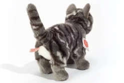 Plush Standing Grey and White Tabby Kitty Cat 20 cm - Teddy Hermann