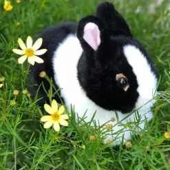 Plush Stuffed Dutch Bunny Black and White