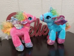 Plush Unicorns with Wings, Pink/Purple/Blue/White*