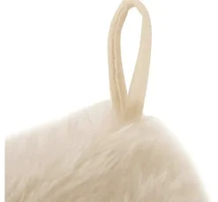 Plush with Snowflake Christmas Stocking Polyester Holiday Decor Imported