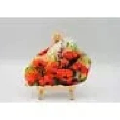 Poppy Decorated Slate with wooden stand