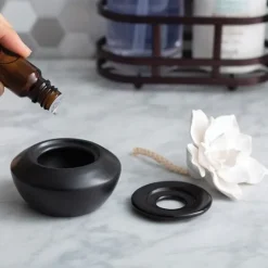 Porcelain Gardenia Airome Diffuser with Peppermint Oil Aromatherapy