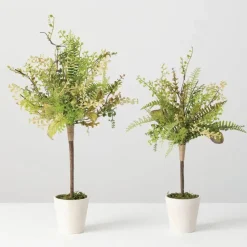 POTTED ARTIFICIAL TOPIARY SET OF 2 Made in the USA!