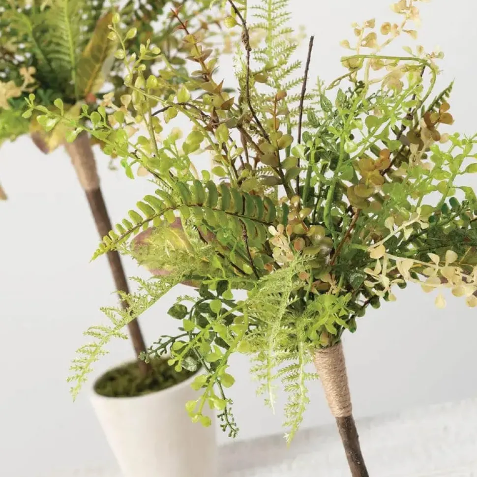 POTTED ARTIFICIAL TOPIARY SET OF 2 Made in the USA!