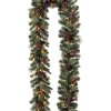 Pre-Lit Glittered Pine Cone Christmas Garland, with Warm LED Light