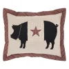 Primitive Pig Pillow 14x18 Cider Mill