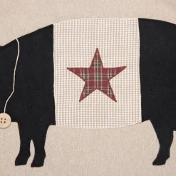 Primitive Pig Pillow 14x18 Cider Mill