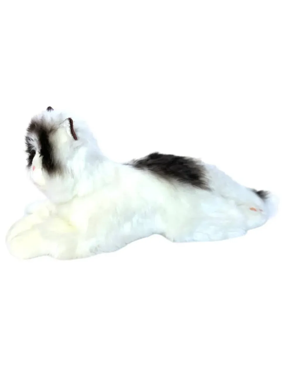 Ragdoll Cat Fluffy White & Black Kitten Stuffed Animal by Auswella 16" Plush
