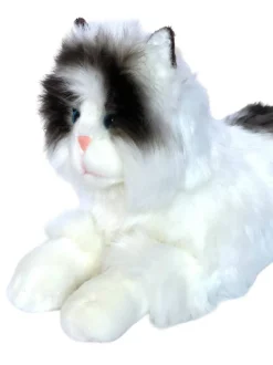 Ragdoll Cat Fluffy White & Black Kitten Stuffed Animal by Auswella 16