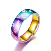 Rainbow Paw Rings, Very Cute! Little paws on the rings, Stainless Steel.