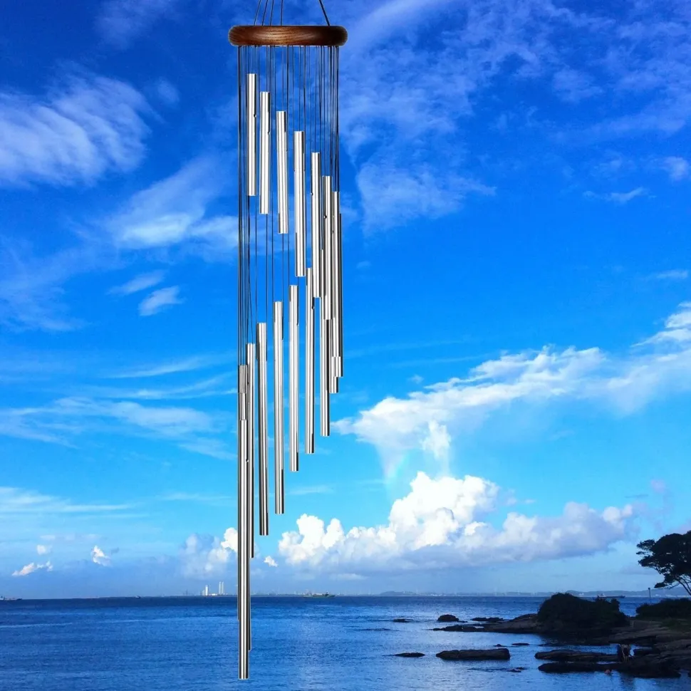 Rainfall Habitats Windchime- Silver Woodstock Chimes