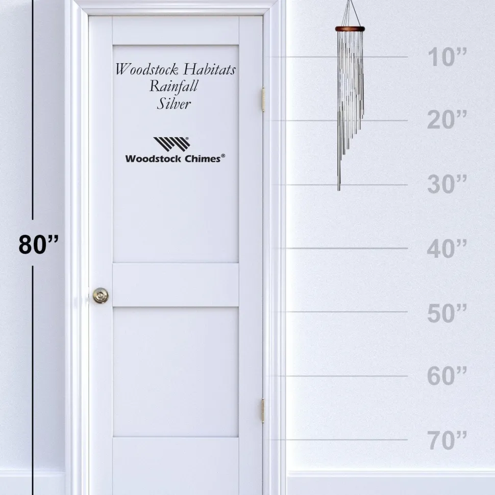 Rainfall Habitats Windchime- Silver Woodstock Chimes