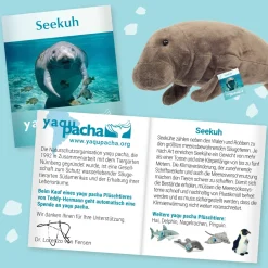 Realistic Plush Stuffed Manatee 40 cm - Eco-Friendly by Teddy Hermann