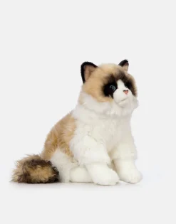 Realistic Ragdoll Cat Sitting Eco Friendly Stuffed Animal