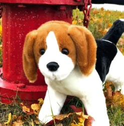 Realistic Stuffed Beagle Plush Dog