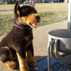 Realistic Stuffed Red and Tan Australian Kelpie Size 28cm/11"