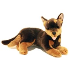 Red and Tan Lying Plush Australian Kelpie Size 40cm/15.7"