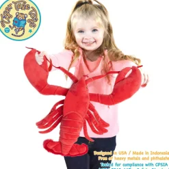Red Plush Lobser-Realistic Live Size 13 Inch Stuffed Animal