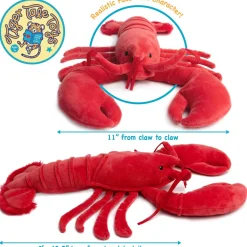 Red Plush Lobser-Realistic Live Size 13 Inch Stuffed Animal