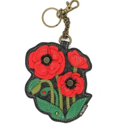 Red Poppy KEY FOB/COIN PURSE