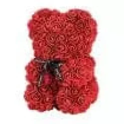 Red Rose Flower Bear Boxed Forever Gift