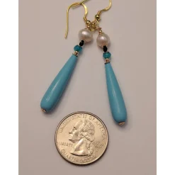 REGENZ Gemstone Earrings-Jade, Turquoise, Coral, Citrine, Pearls, Lapis HANDMADE with Love!