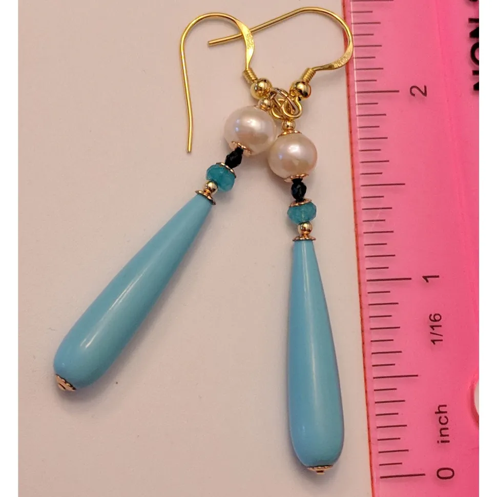 REGENZ Gemstone Earrings-Jade, Turquoise, Coral, Citrine, Pearls, Lapis HANDMADE with Love!