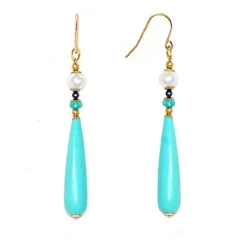 REGENZ Gemstone Earrings-Jade, Turquoise, Coral, Citrine, Pearls, Lapis HANDMADE with Love!