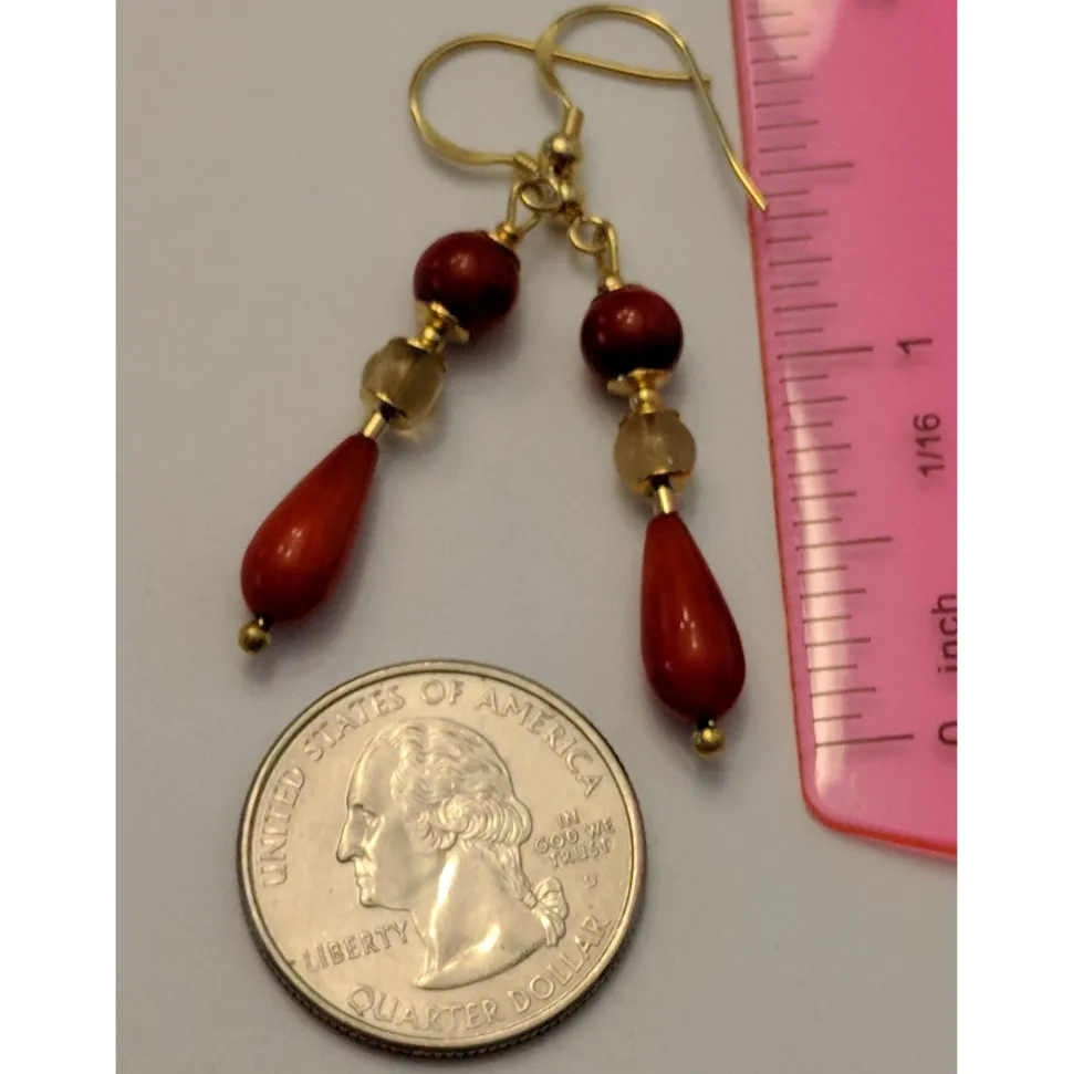 REGENZ Gemstone Earrings-Jade, Turquoise, Coral, Citrine, Pearls, Lapis HANDMADE with Love!