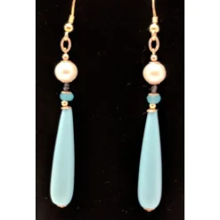 REGENZ Gemstone Earrings-Jade, Turquoise, Coral, Citrine, Pearls, Lapis HANDMADE with Love!