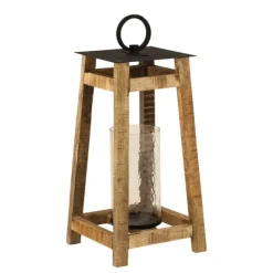 Ridgetop Wood and Metal Decorative Candle Lantern