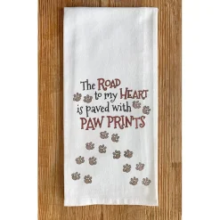 Road to My Heart is Paved with Paw Prints Kitchen Towel *