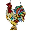 Rooster Tiffany Style Stained Glass Hanging Hand Made