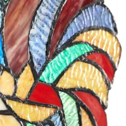 Rooster Tiffany Style Stained Glass Hanging Hand Made